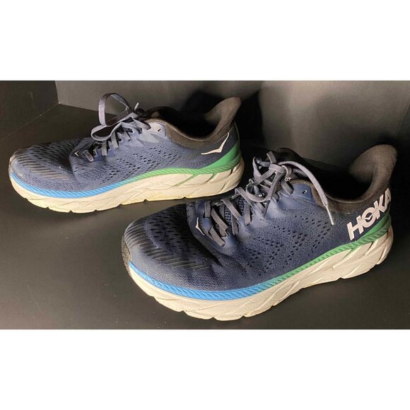 Hoka One Clifton 7 Moonlit Ocean BlueMens 12 Shoes Running Sneakers - Picture 5 of 8